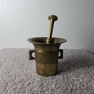Vintage Brass Mortar and Pestle